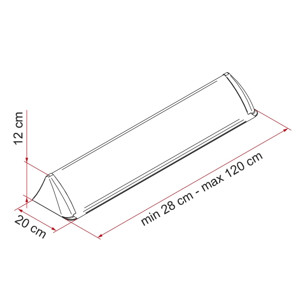 Fiamma Spoiler 28 - 120 cm, kürzbar