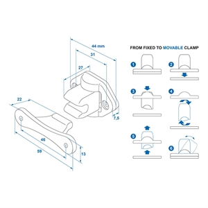 Türhalter schwarz für Wohnwagen/Wohnmobil
