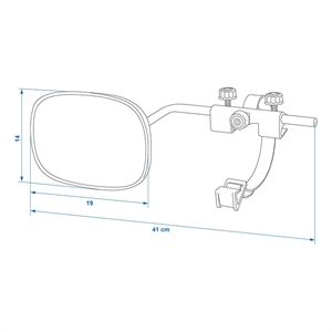 ProPlus Campingspiegel Flachglas 410 x 140 x 190 mm