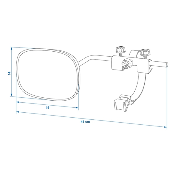 ProPlus Campingspiegel Flachglas 410 x 140 x 190 mm