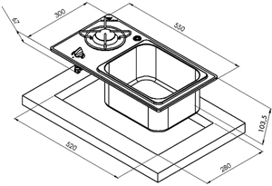 VanStream Koch-Spüle-Komb
