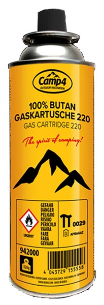 Kartusche 220 g - CRV-Gas-Kartusche -Gaspatrone zum Gasherd