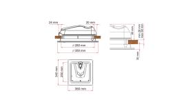 Dachhaube Vent 28F 28x28