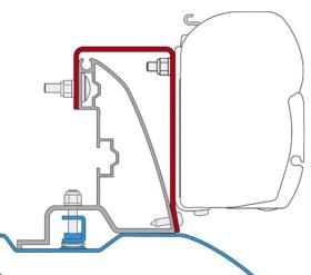 FIAMMA Adapter für F45I / F45iL Ducato ab 2007 mit Dachgepäckträger