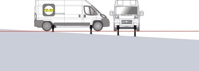 Carbest automatische Nivellierung AutoLift Stützbeine, Set à 4 Stk. Wählen Sie ein Adapterset!