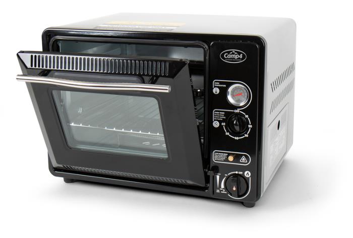 Camping Mini-Backofen, Gaskartusche, 180 Min., 30 Liter, 1,1 kW