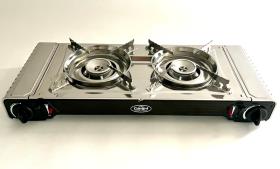 Camp 4 Gaskartuschenkocher GOURMET 2 Brenner mit Zündsicherung