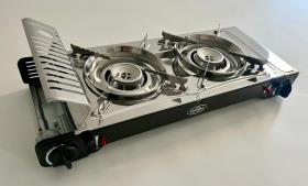 Camp 4 Gaskartuschenkocher GOURMET 2 Brenner mit Zündsicherung