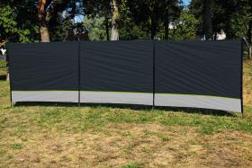 Windabweiser DÜNE 5,0 x 1,4 meter, Anthrazit/Limette/Grau