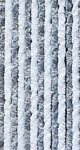 Klettvorhang 100x200cm grau/weiß für Markise oder Balkontüren
