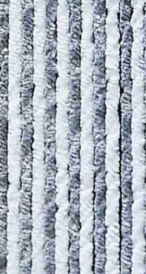 Klettvorhang 100x200cm grau/weiß für Markise oder Balkontüren