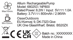 Wiederaufladbare Easy Camp Allium-Pumpe